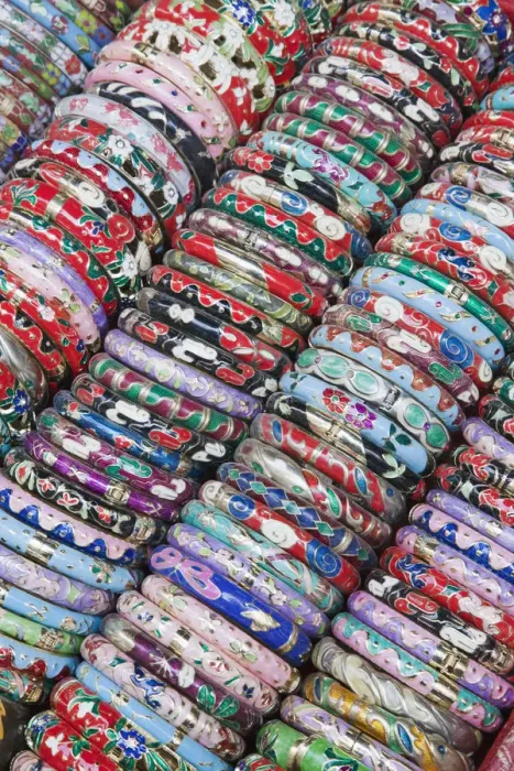 Framed Print : China, Hong Kong, Stanley Market, Display of Bangles Framed Print : China, Hong Kong, Stanley Market, Display of Bangles