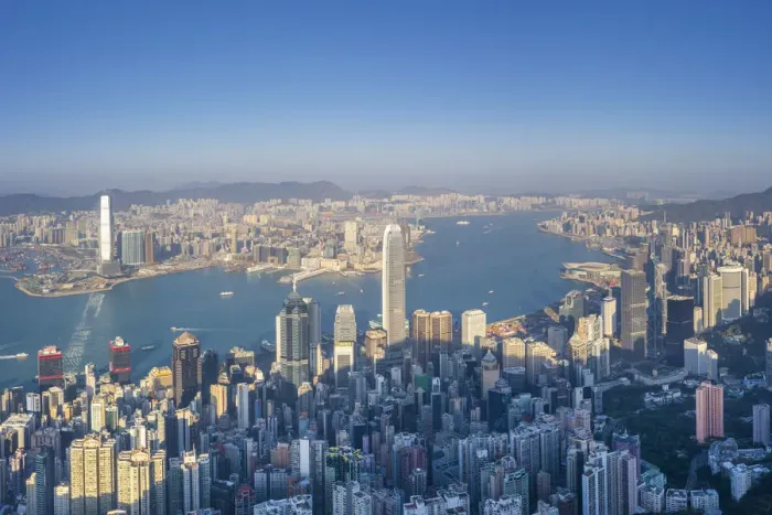 Framed Print : China, Hong Kong, Victoria Harbour and Hong Kong Island skyline Framed Print : China, Hong Kong, Victoria Harbour and Hong Kong Island skyline
