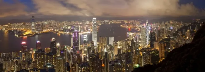 Framed Print : China, Hong Kong, view from Victoria Peak