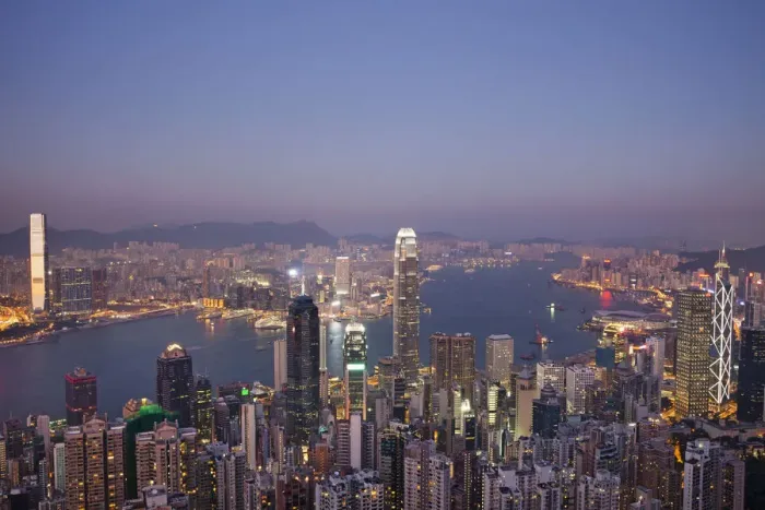 Framed Print : China, Hong Kong, View from Victoria Peak, City Skyline and Victoria Harbour Framed Print : China, Hong Kong, View from Victoria Peak, City Skyline and Victoria Harbour