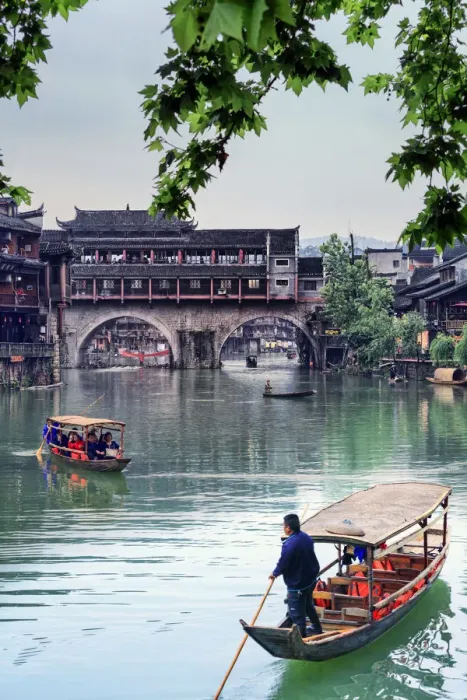 Framed Print : China, Hunan province, Fenghuang, riverside houses Framed Print : China, Hunan province, Fenghuang, riverside houses