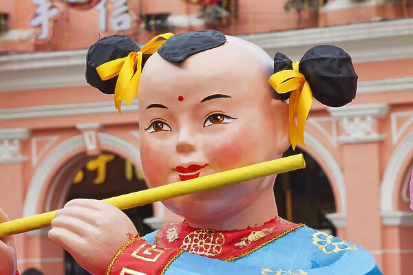 China, Macau, Chinese New Year Statues depicting Happy Children
