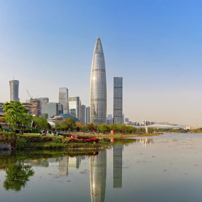 Framed Print : China Resources Building and skyscrapers, Shenzhen Bay, Shenzhen, Guangdong, China Framed Print : China Resources Building and skyscrapers, Shenzhen Bay, Shenzhen, Guangdong, China