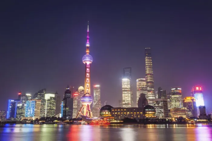 Framed Print : China, Shanghai, The Bund, Pudong Skyline across the Huangpu River Framed Print : China, Shanghai, The Bund, Pudong Skyline across the Huangpu River