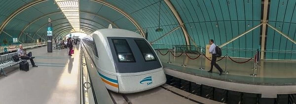 China, Shanghai, Pudong District, Longyang Road Station, Maglev Train