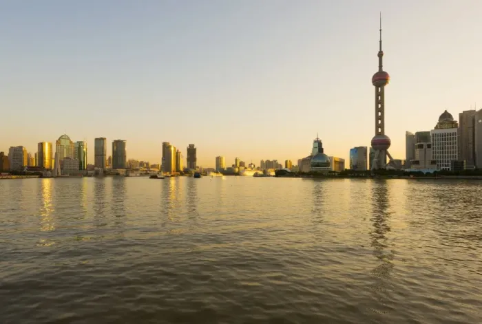 Framed Print : China, Shanghai, Pudong District, Skyline of the Financial District across Huangpu Framed Print : China, Shanghai, Pudong District, Skyline of the Financial District across Huangpu