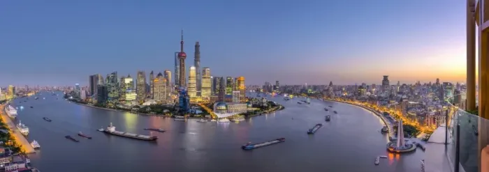 Framed Print : China, Shanghai, Pudong District Skyline across Huangpu River Framed Print : China, Shanghai, Pudong District Skyline across Huangpu River
