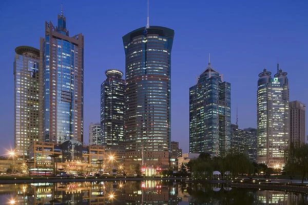 China, Shanghai, Pudong, Lujiazui financial district