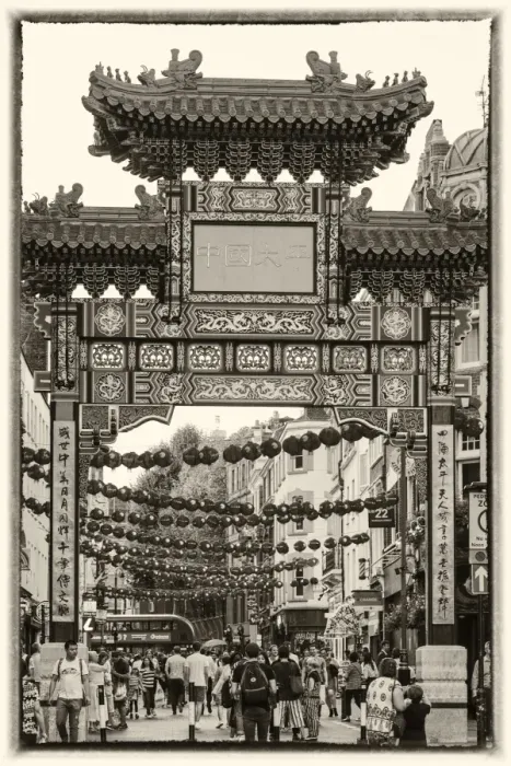 Framed Print : China Town, London, England, UK Framed Print : China Town, London, England, UK