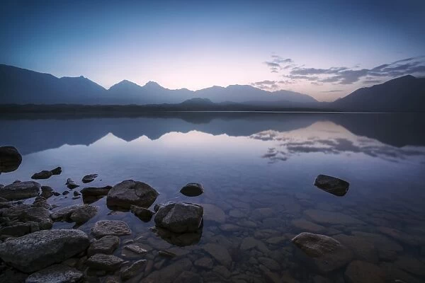 China, Xinjiang, Karakul lake at sunrise