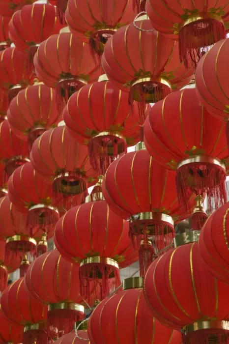 Framed Print : China, Yunnan Province, Dali, Old Town, Red Lanterns on Boai Lu Framed Print : China, Yunnan Province, Dali, Old Town, Red Lanterns on Boai Lu