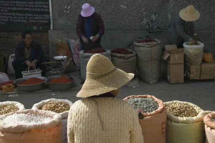 Framed Print : China, Yunnan Province, Erhai Hu Lake Area, Xizhou, market, nut vendor Framed Print : China, Yunnan Province, Erhai Hu Lake Area, Xizhou, market, nut vendor