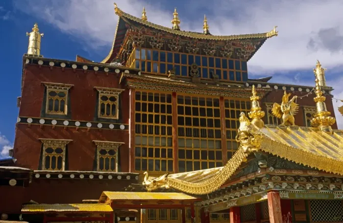Framed Print : China, Yunnan Province, Zhongdian. The Dukhang, is one of Songzhanling Monasteries most prominent buildings Framed Print : China, Yunnan Province, Zhongdian. The Dukhang, is one of Songzhanling Monasteries most prominent buildings