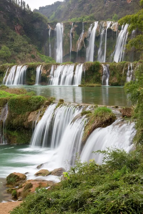 Framed Print : China, Zhonghua Yunnan, Luoping county, The Jiulong waterfalls, (Nine Dragons) Framed Print : China, Zhonghua Yunnan, Luoping county, The Jiulong waterfalls, (Nine Dragons)