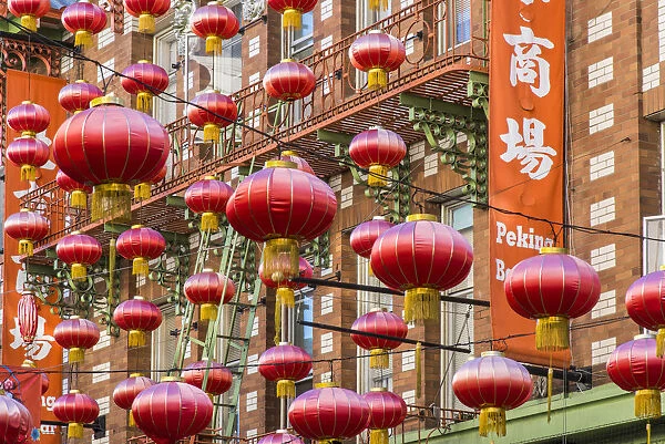 Chinese lanterns in Grant Avenue, Chinatown, San Francisco, California, USA