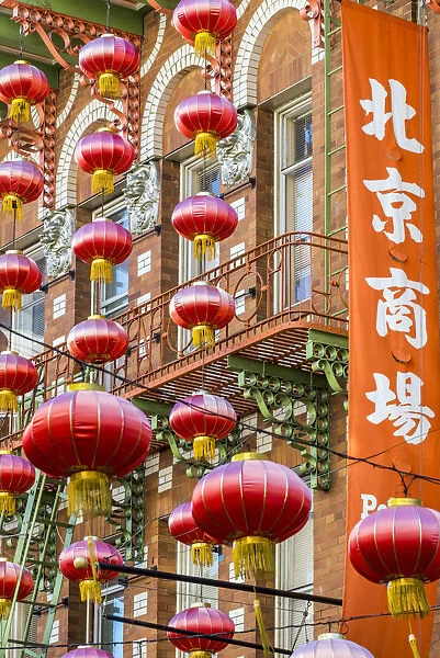 Chinese lanterns in Grant Avenue, Chinatown, San Francisco, California, USA