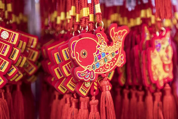 Chinese New Year decorations, China Town, Kuala Lumpur, Malaysia