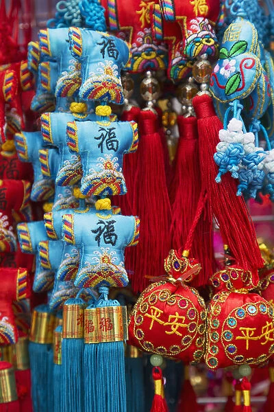 Chinese New Year decorations, Tai Po, New Territories, Hong Kong
