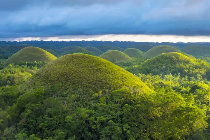 Framed Print : Chocolate Hills in late afternoon, Carmen, Bohol, Central Visayas, Philippines