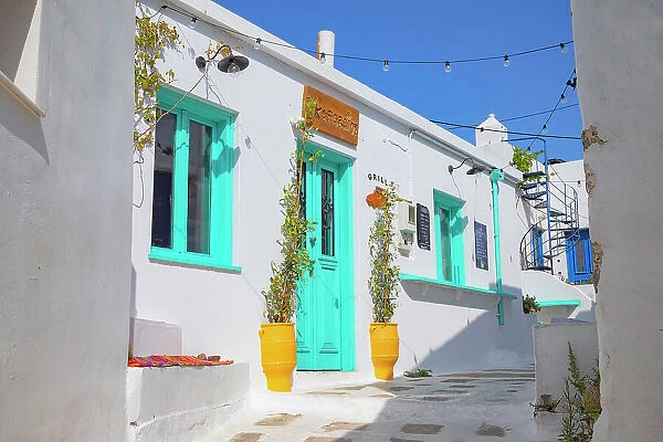 Chora village street, Chora, Serifos Island, Cyclades Islands, Greece