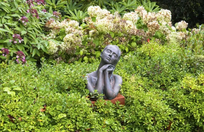 Framed Print : Christine Baxters sculpture Sunworshipper at Borde Hill Garden, Sussex, England Framed Print : Christine Baxters sculpture Sunworshipper at Borde Hill Garden, Sussex, England