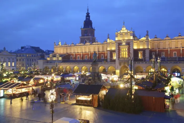 Framed Print : Christmas Market, Krakow, Poland, Europe