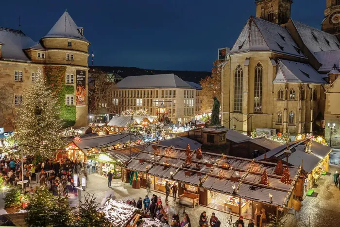 Framed Print : Christmas market, on Schillerplatz square in front of Stiftskirche church, Stuttgart, Baden-Wurttemberg; Germany Framed Print : Christmas market, on Schillerplatz square in front of Stiftskirche church, Stuttgart, Baden-Wurttemberg; Germany