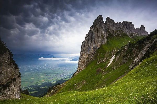 Chruzberg mountain after storm, Canton of Appenzell, Alpstein, Switzerland, Europe