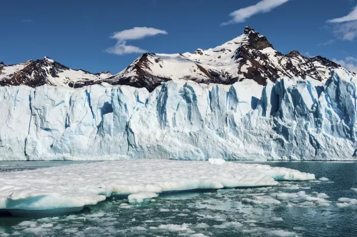 Framed Print : Chunks of ice floating on the front of the Perito Moreno glacier in the Argentino Framed Print : Chunks of ice floating on the front of the Perito Moreno glacier in the Argentino