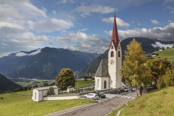 Framed Print : Church of Ahornach above the Valle Aurina, South Tyrol, Italy Framed Print : Church of Ahornach above the Valle Aurina, South Tyrol, Italy