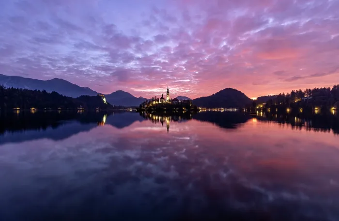 Framed Print : Church of the Assumption of the Blessed Virgin Mary, on Bled island, Lake Bled, at sunrise, Bled, Slovenia Framed Print : Church of the Assumption of the Blessed Virgin Mary, on Bled island, Lake Bled, at sunrise, Bled, Slovenia