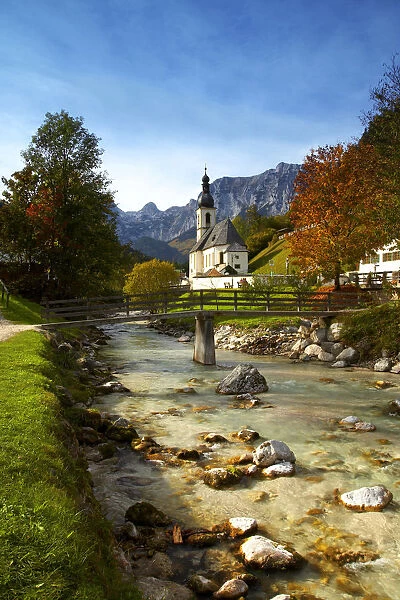 Church in Autumn, Ramsau, Bavaria, Germany