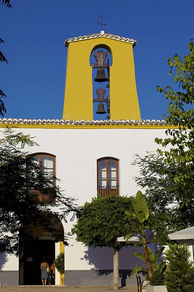 Church and Belfry, Santa Gertrudis, Ibiza, Balearic Islands, Spain