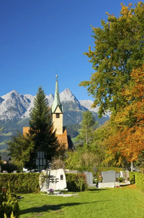 Framed Print : Church in Bischofshofen, Pongau, Salzburger Land, Austria Framed Print : Church in Bischofshofen, Pongau, Salzburger Land, Austria