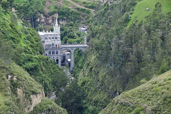 Church in the canyon at Las Lajas, Colombia, South America