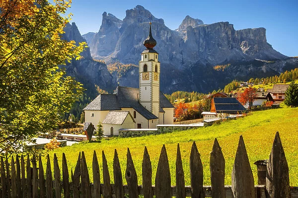 Church of Colfosco (Kolfuschg), Val Badia, Ladinia, Dolomites, Italy Europe