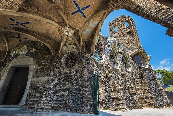 Church of Colonia Guell, Coloma de Cervello, Catalonia, Spain