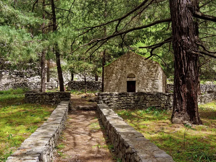 Framed Print : Church at Cristos rest area, Samaria Gorge, Chania Region, Crete, Greece Framed Print : Church at Cristos rest area, Samaria Gorge, Chania Region, Crete, Greece