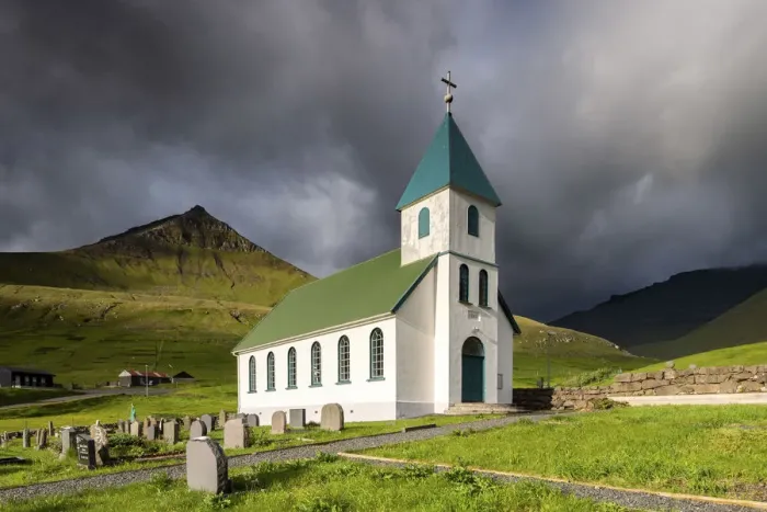 Framed Print : Church of Gjogv, Eysturoy island, Faroe Islands, Denmark, Europe Framed Print : Church of Gjogv, Eysturoy island, Faroe Islands, Denmark, Europe