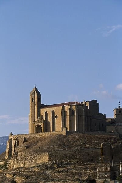 The church of the hilltop village of San Vicente rises