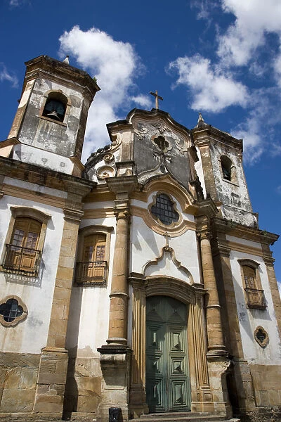The Church of Igresa de Nossa Senhora do Pilar. Ouro Preto village, Minas Gerais, Brazil