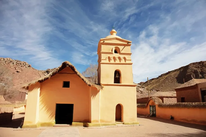 Framed Print : The church of Our Lady of Bethlehem, Susques, Jujuy, Puna de Atacama, Northwest Argentina. It was built in 1598, in Andean architecture Framed Print : The church of Our Lady of Bethlehem, Susques, Jujuy, Puna de Atacama, Northwest Argentina. It was built in 1598, in Andean architecture