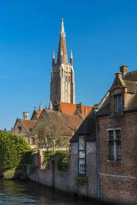 Framed Print : Church of Our Lady in Brugesaa belfry, Bruges, West Flanders, Belgium Framed Print : Church of Our Lady in Brugesaa belfry, Bruges, West Flanders, Belgium