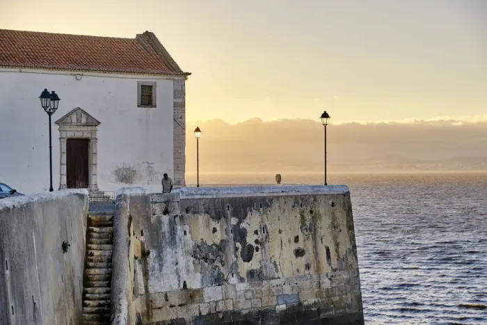 Framed Print : Church of Our Lady of Life. The traditional fishing village of Alcochete Framed Print : Church of Our Lady of Life. The traditional fishing village of Alcochete