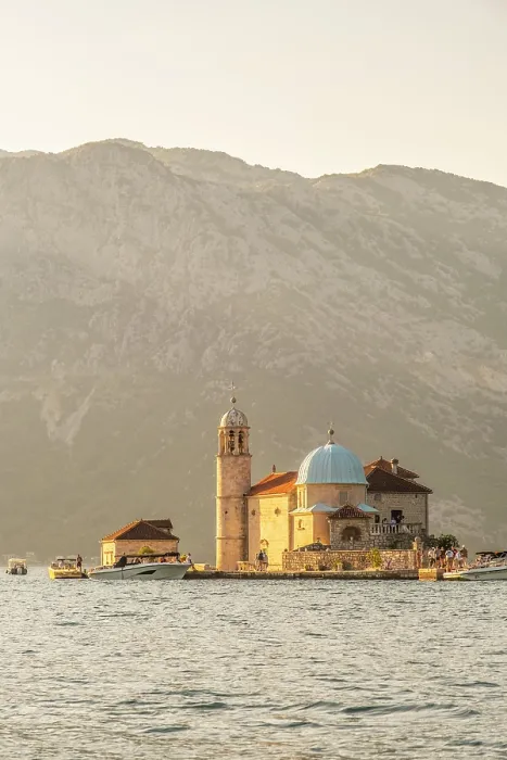 Framed Print : Church of Our Lady of the Rock near Perast, Kotor Bay, Montenegro