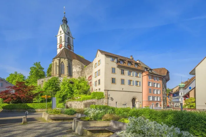 Framed Print : Church of Laufenburg, Canton Aargau, Switzerland Framed Print : Church of Laufenburg, Canton Aargau, Switzerland