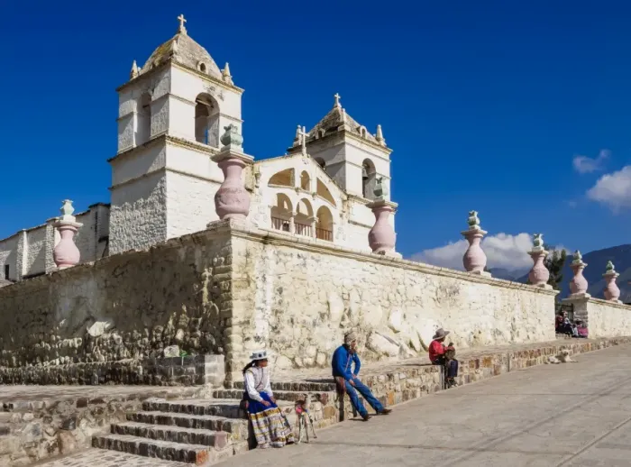 Framed Print : Church in Maca, Colca Valley, Arequipa Region, Peru