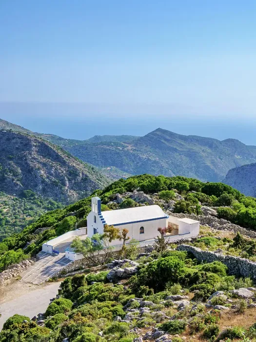 Framed Print : Church near Koronos Village, elevated view, Naxos Island, Cyclades, Greece Framed Print : Church near Koronos Village, elevated view, Naxos Island, Cyclades, Greece