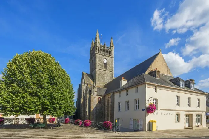 Framed Print : Church Notre Dame de l Assomption at Quimperle, Departement Finistere, Brittany Framed Print : Church Notre Dame de l Assomption at Quimperle, Departement Finistere, Brittany