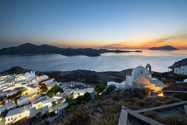 The Church of Panagia Thalassitra above the village of Plaka (Milos Island, Cyclades Islands, Greece)